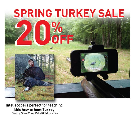 Inteliscope's tweet image. The Spring Turkey Sale is on! Get 20% OFF! Use code turkey20 at checkout! #turkeyhunting #hunting #inteliscope hubs.ly/H07b2r40