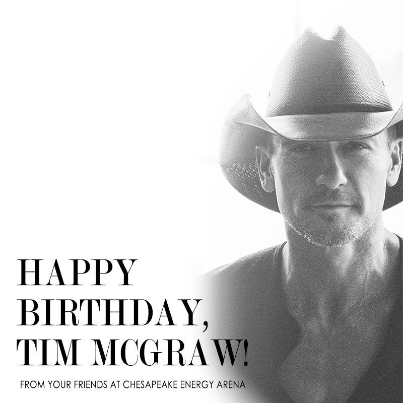 Happy birthday, Tim McGraw! We can\t wait to see you and Faith Hill right here at May 13! 