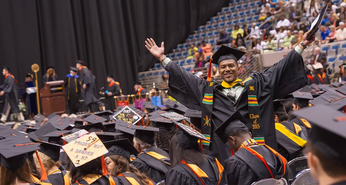 Techgrad2017's tweet image. How about another cool fact about Tech Graduation? You will be seeing graduates from all over the globe walk the stage in just a few week.