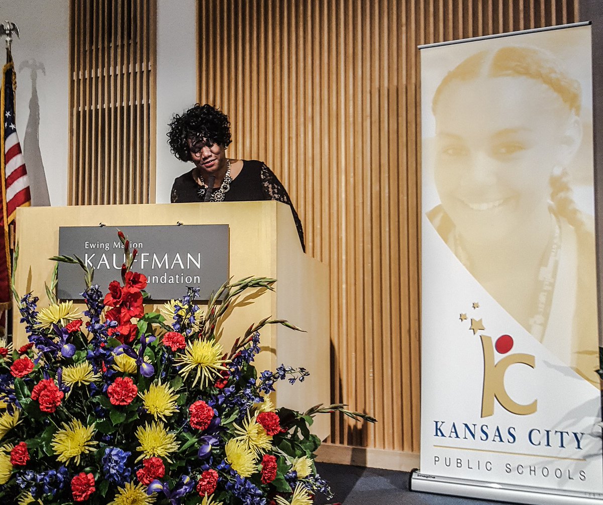 The 2017 <a href="/kcpublicschools/">KCPS</a> Principal of the Year is Ms. Linda May of Success Academy at Knotts!