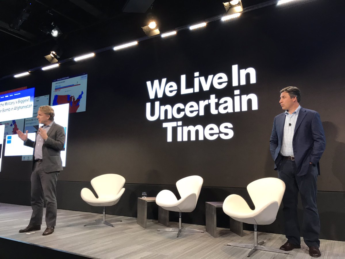 LouPas's tweet photo. .@twitter COO, Anthony Noto, and @Bloomberg CEO, Justin Smith, introducing their new partnership, #TheNewNews at #newfront2017 newfront2017 https://t.co/vQZgWv83dk