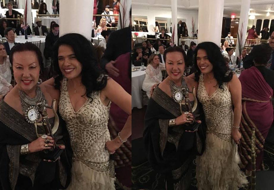 #SUEWONG RECEIVES LIFETIME ACHIEVEMENT AWARD; PICTURED WITH MUSICIAN LUISA JUSTIZ DUNN #SueWongUniverse #EmpressOfStyle