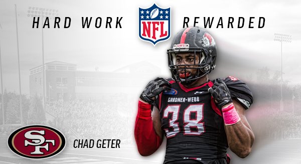 Congratulations to All-America linebacker Chad Geter on his NFL mini camp try out with the San Francisco 49ers!! 🏈🏈🏈🏈🏈🏈🏈 #NFLDawgs