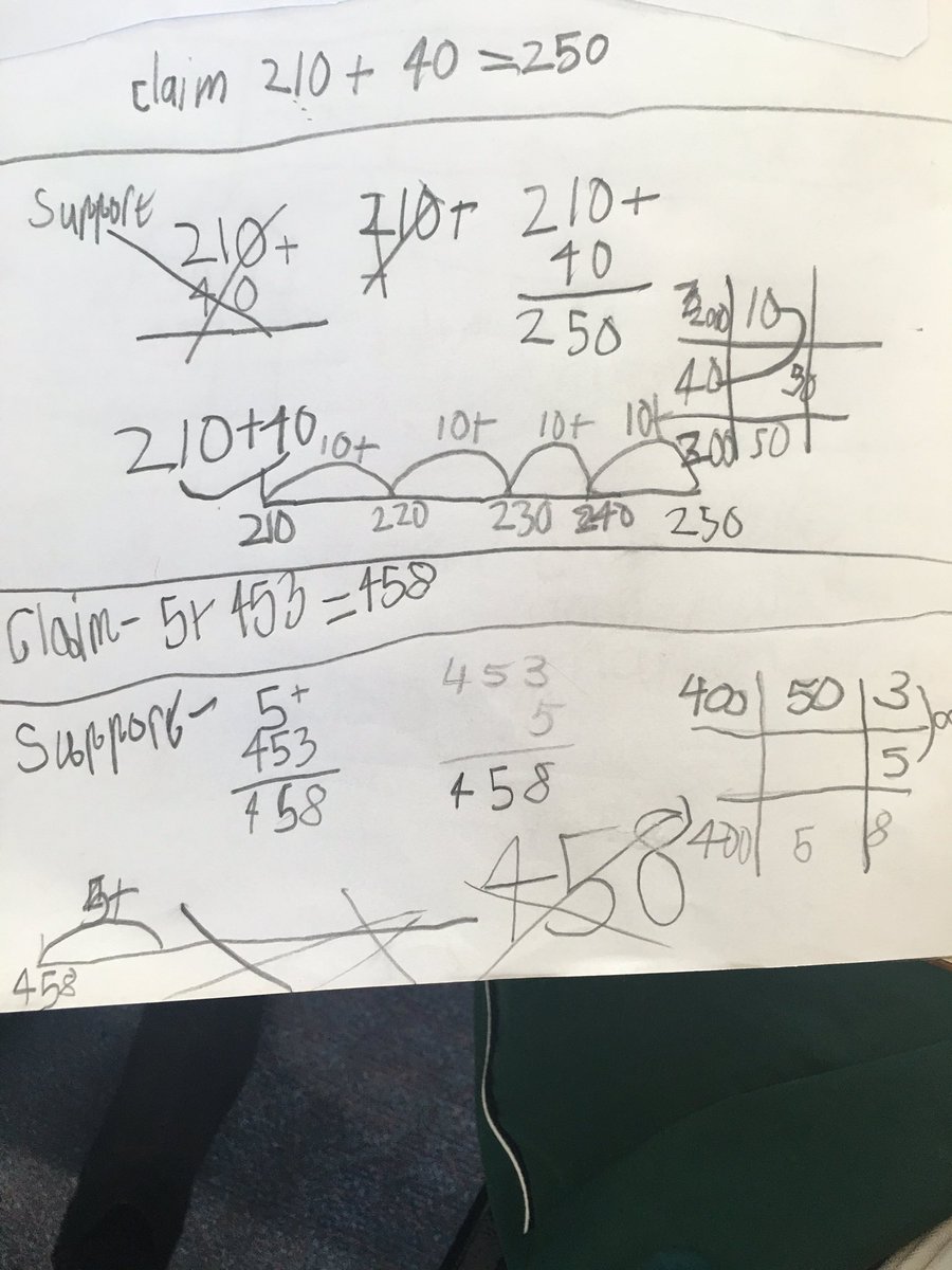 TGCThreeA's tweet image. Using different strategies to support our number claims! #gridmethod #columnmethod