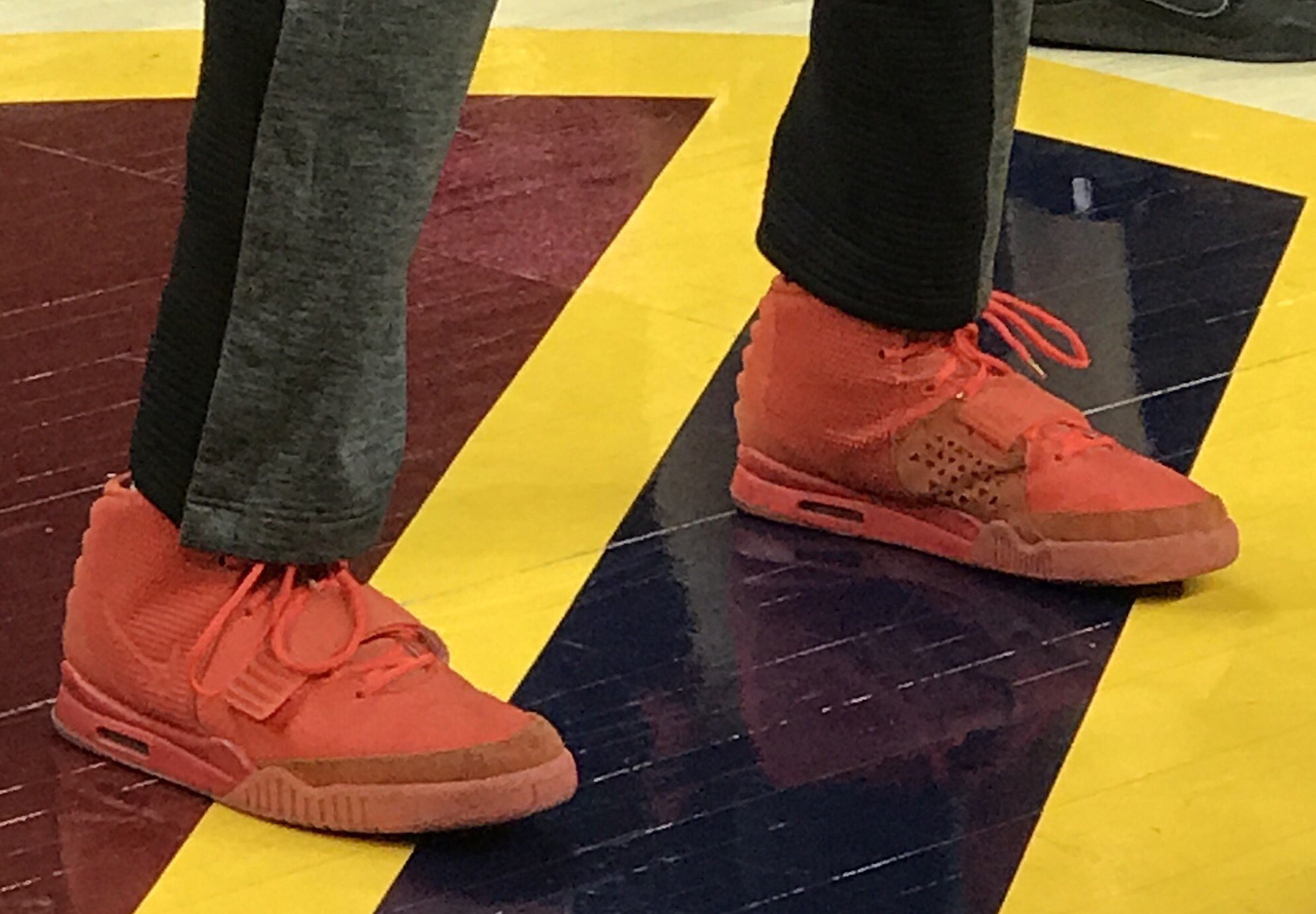 An NBA Player Rocked The Nike Air Yeezy 2 Red October On-Court •