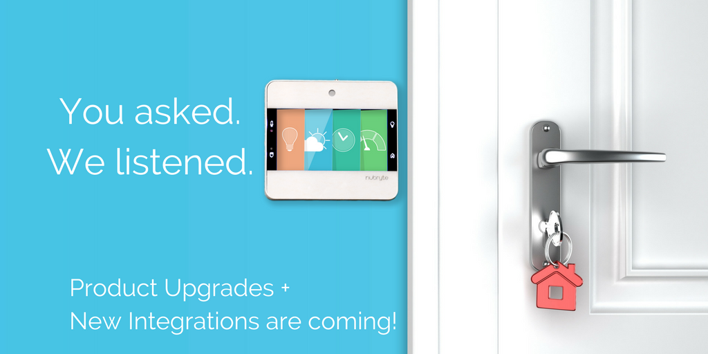 Nubryte's tweet image. Sneak peek at the exciting updates &amp;amp; integrations coming your way! bit.ly/2pBnDmY #sneakpeek #smarthome #homeautomation #newtech