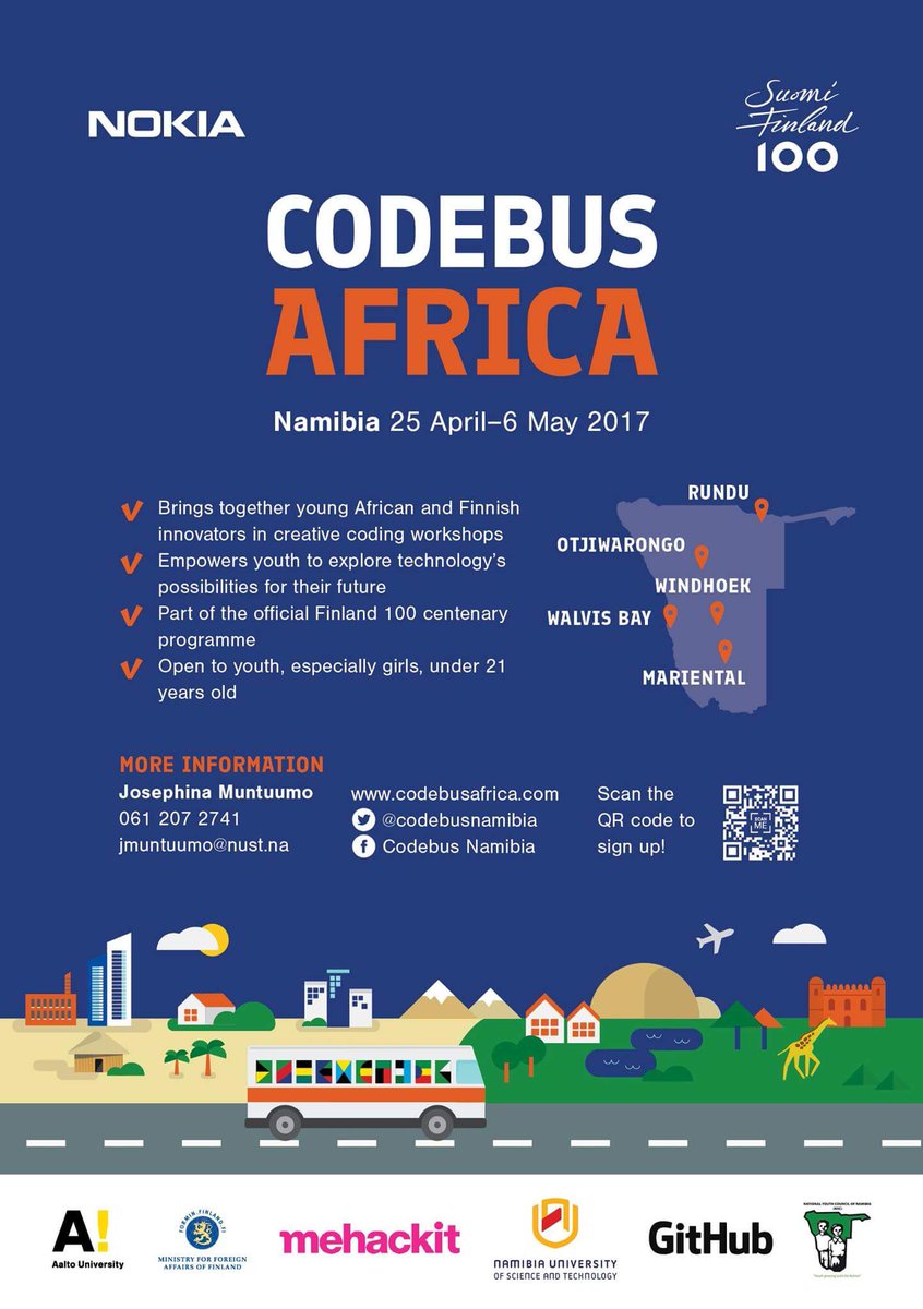 JosephinaMikka's tweet image. Extra workshop in Otjiwarongo due to an overwhelming demand of kids from villages #codebus_africa #GitHubCommunity made this possible👏🏾👏🏾