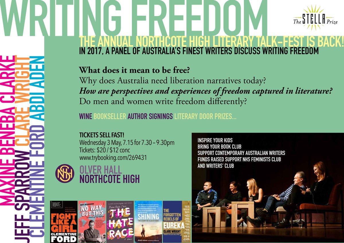 stellaschools's tweet image. Last chance to get tickets to TalkFest tomorrow! This year writers are talking about #WritingFreedom