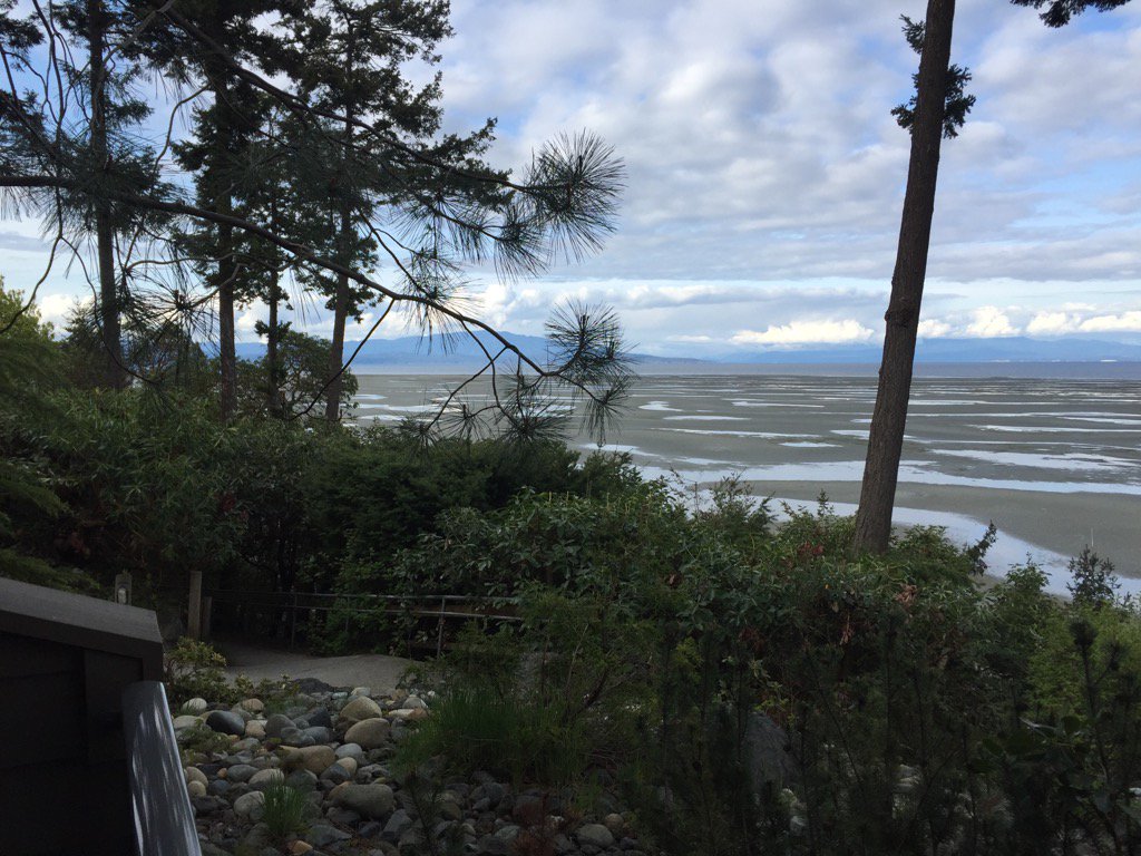 Low tide seen from our terrace at Vancouver Island resort.