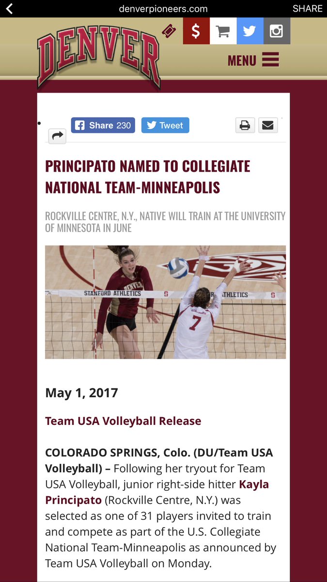 Sportime VBC alumni <a href="/kaylap/">KaylaP</a> Making us proud!!! Congratulations!!