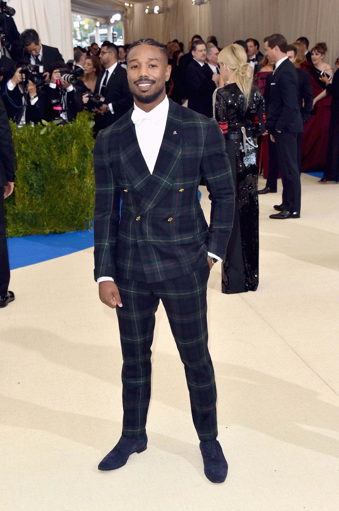 Ralph Lauren X MichaelBJordan in the tartan tuxedo exclusively from Ralph Lauren Purple Label. MetGala MetKawakubo https t BEsT3Qwcp9 X
