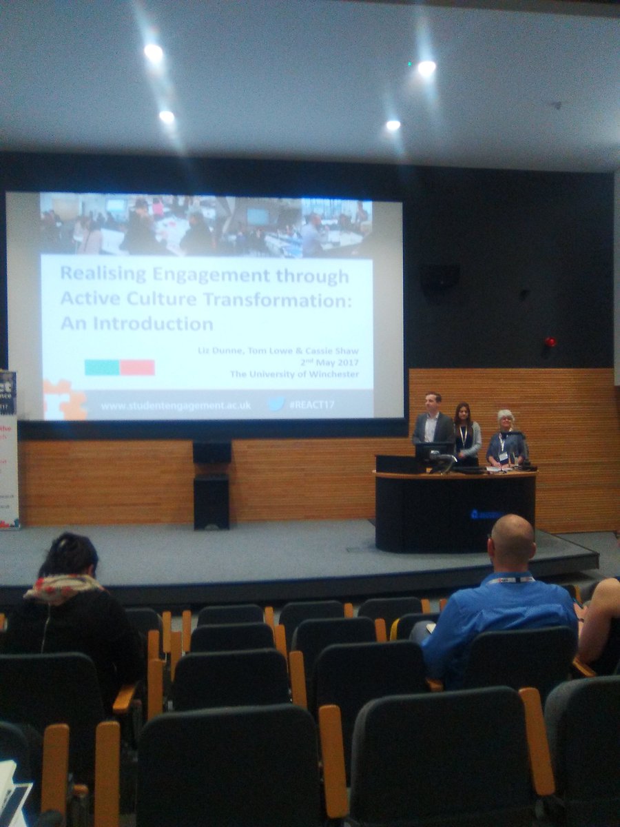 madelineworsley's tweet image. Keynote fm @TomLoweREACT @CassieShaw_ & Liz Dunne creating a community of practice.. although no one likes to sit at the front ;) #REACT17