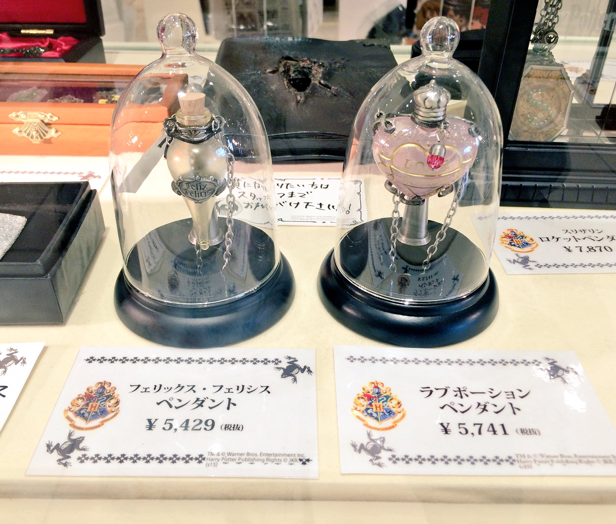 ウィザーディング ワールド ベストグッズコレクション Ar Twitter フェリックス フェリシスのペンダントやラブポーションペンダントは専用のガラスケース付き 幸運の液体と惚れ薬 両方とも手に入れたいですね ハリー ポッター ハリポタ