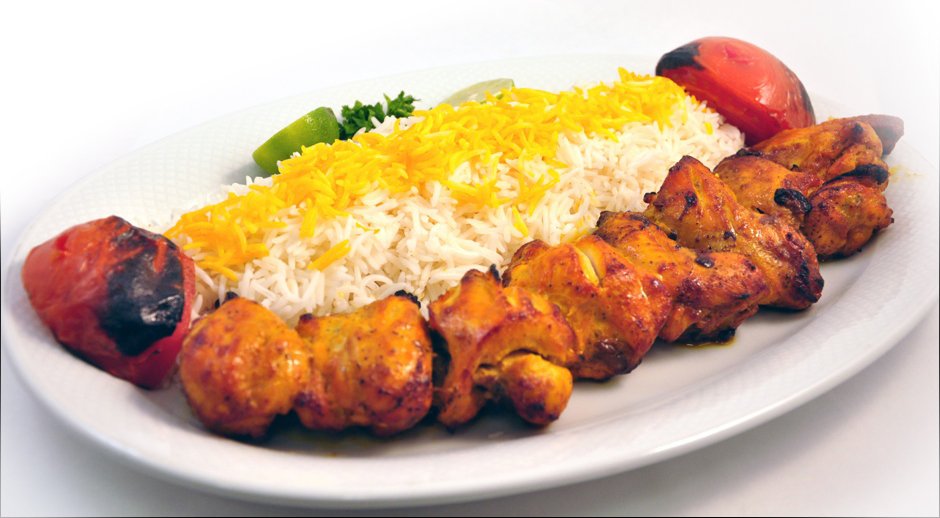 Having lunch with Iranian Kebabs Koobideh Kebab, Barg Kebab and Jooje Kebab...