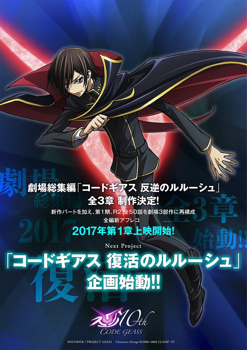 中田譲治 そして コードギアス 復活のルルーシュ 企画始動だと