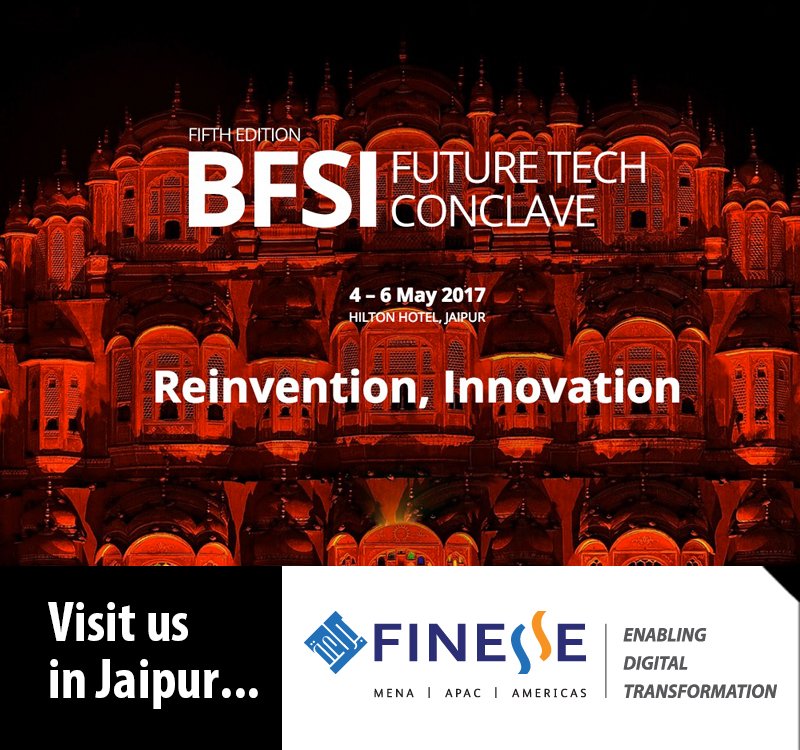 FinesseGlobal's tweet image. Meet the @FinesseGlobal team. BFSI Future Tech Conclave, Jaipur 4th - 6th May 2017.
finessedirect.com
#finesseatevents #bfsisolutions