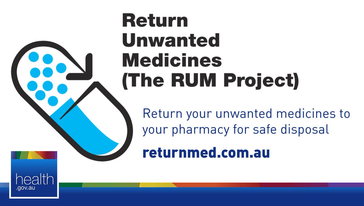 Protect our streams, soils &amp; animals. Take your medicine to a pharmacy for free, safe disposal returnmed.com.au