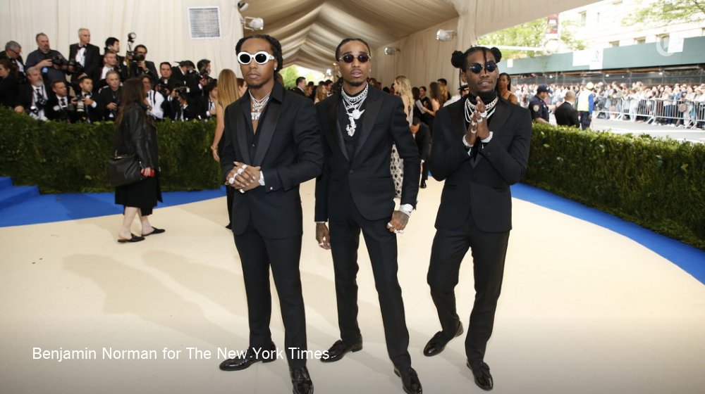 Takeoff, Quavo and Offset of Migos are suited up in Versace. | NYT ...