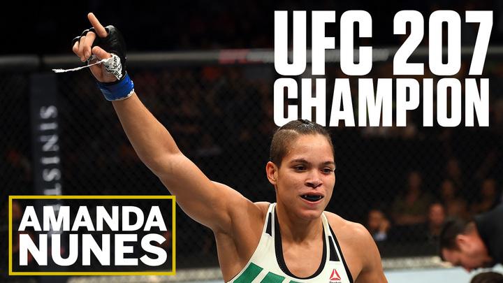 espn's tweet photo. Well that was quick!

Ronda Rousey's return had all the buzz, but Amanda Nunes still has that belt after a devastating first-round TKO. https://t.co/E5JIJrBrA0