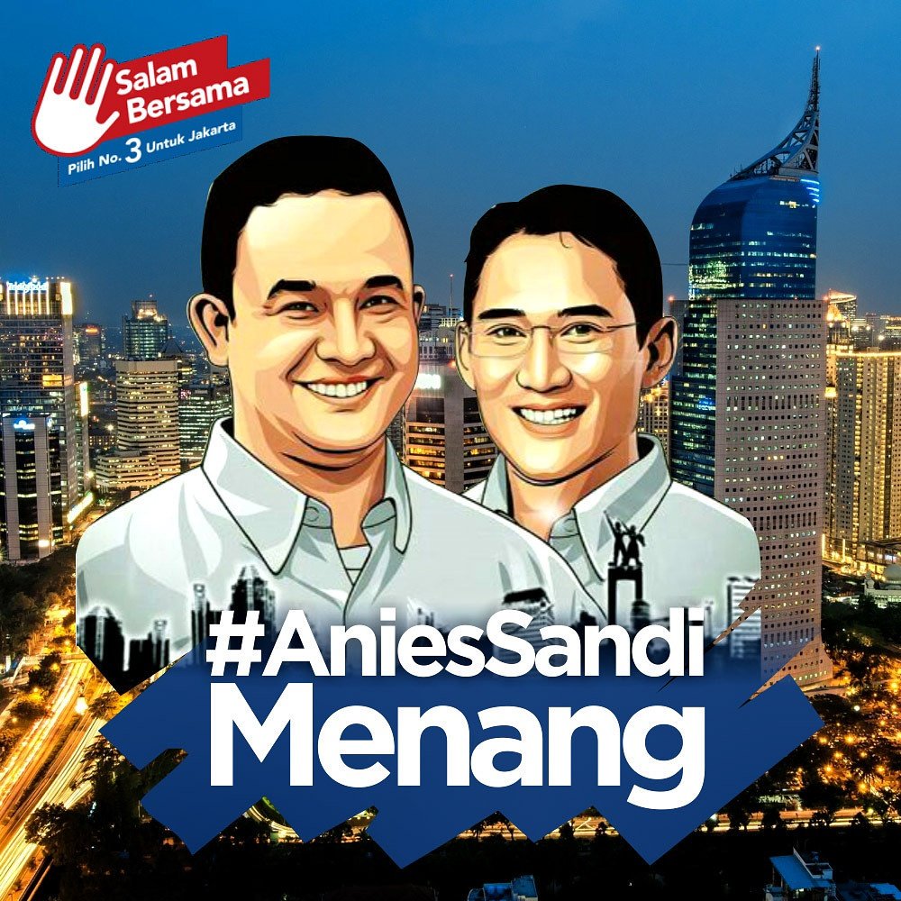#TahunBaruGubernurBaru bersama <a href="/aniesbaswedan/">Anies Rasyid Baswedan</a> dan <a href="/sandiuno/">Sandiaga Salahuddin Uno</a>, mari kita wujudkan keadilan sosial untuk seluruh rakyat Jakarta!
