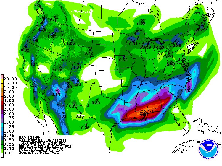 Heavy #rain for central Gulf Coast &amp; lower Miss. River Valley this weekend. #Flood Watches in effect. go.usa.gov/3kd2P
