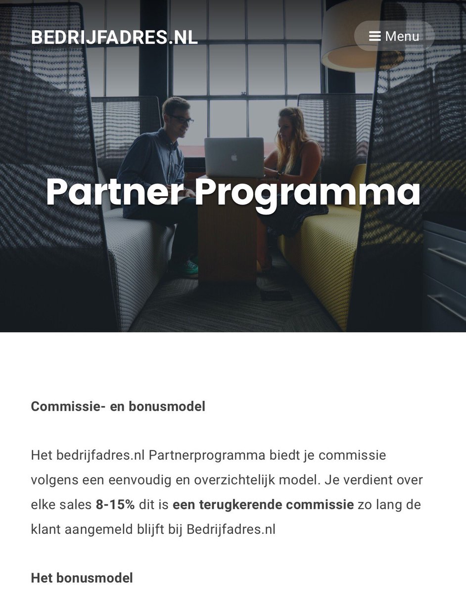 bedrijfadres's tweet image. Bedrijfadres.nl onze nieuwe #partnerprogramma is online! #publishers #OnlineMarketing #AffiliateMarketing #affiliate
