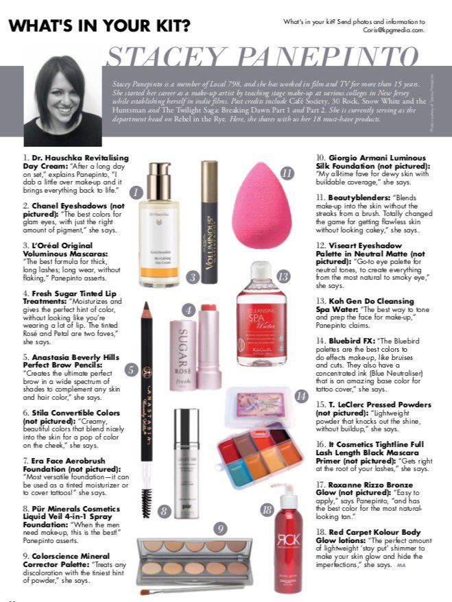 sminero's tweet photo. So fun - @MakeupArtistmag asked my BF "What's In Your Kit?" Check out her faves here https://t.co/xwLpcTNxX7