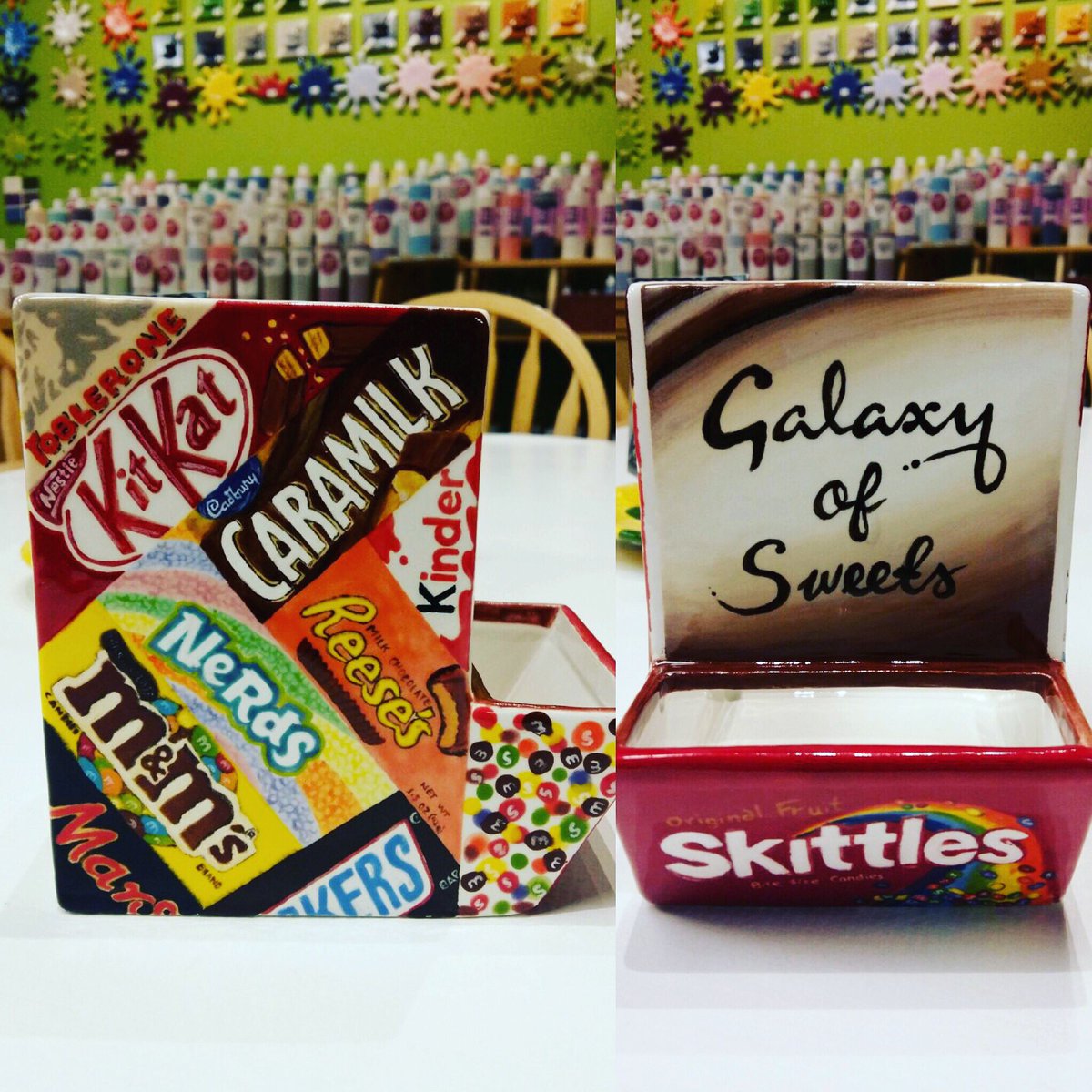 cmmreddeer's tweet image. Loving this candy dispenser painted by our talented staff #customitem #reddeer #art