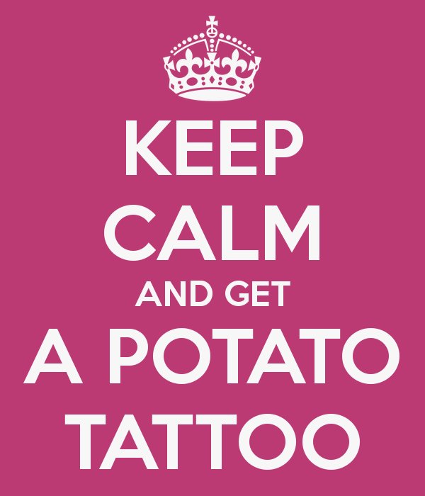 tattoolady1969's tweet photo. Michele does not have a potato tattoo #AddPotatoesImproveAnything https://t.co/dsZ8T14PzY