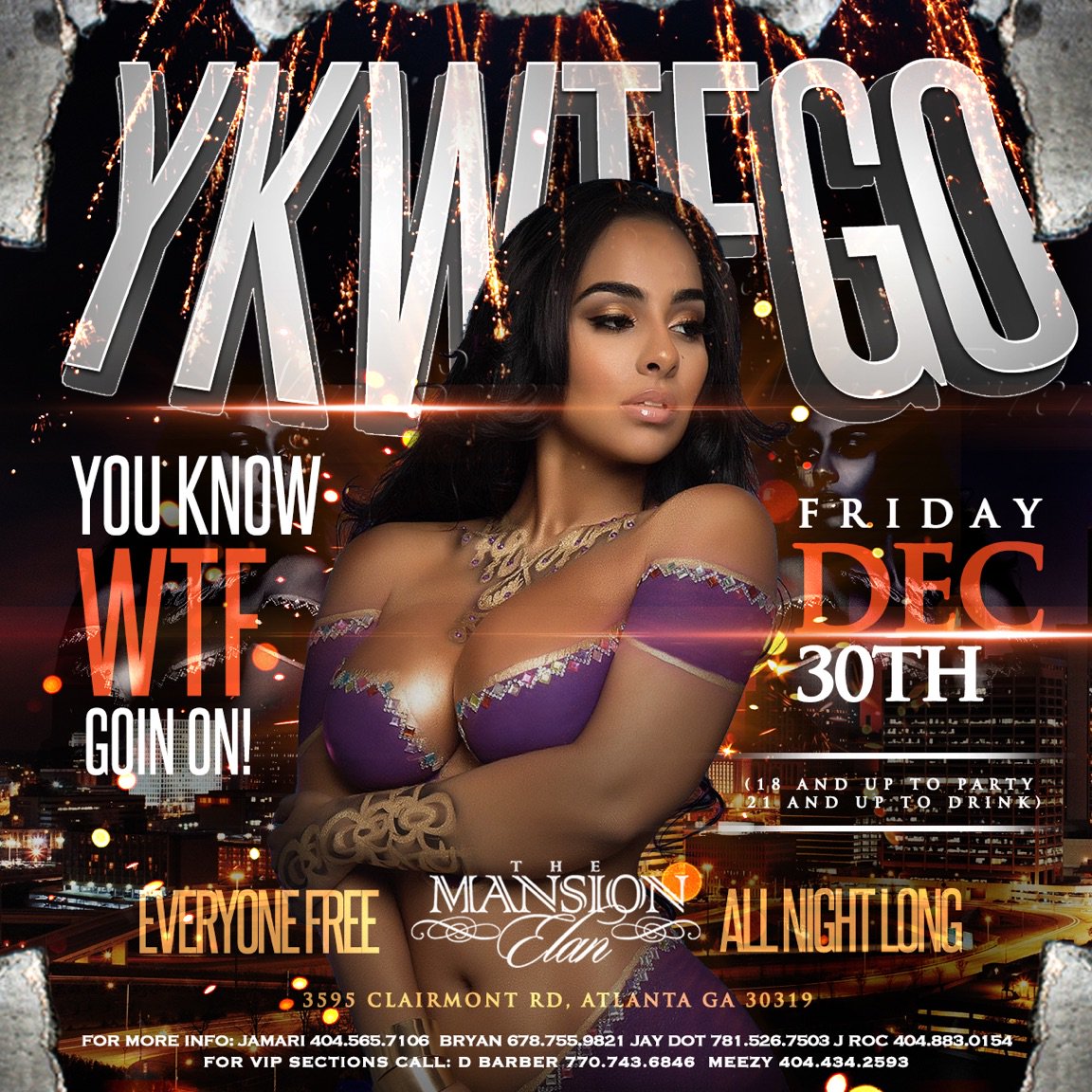 GlobalEnt_Promo's tweet image. If you want to skip the line for free an get on the guestlist at #MansionElan tonight text names to 404-587-1046! 😈