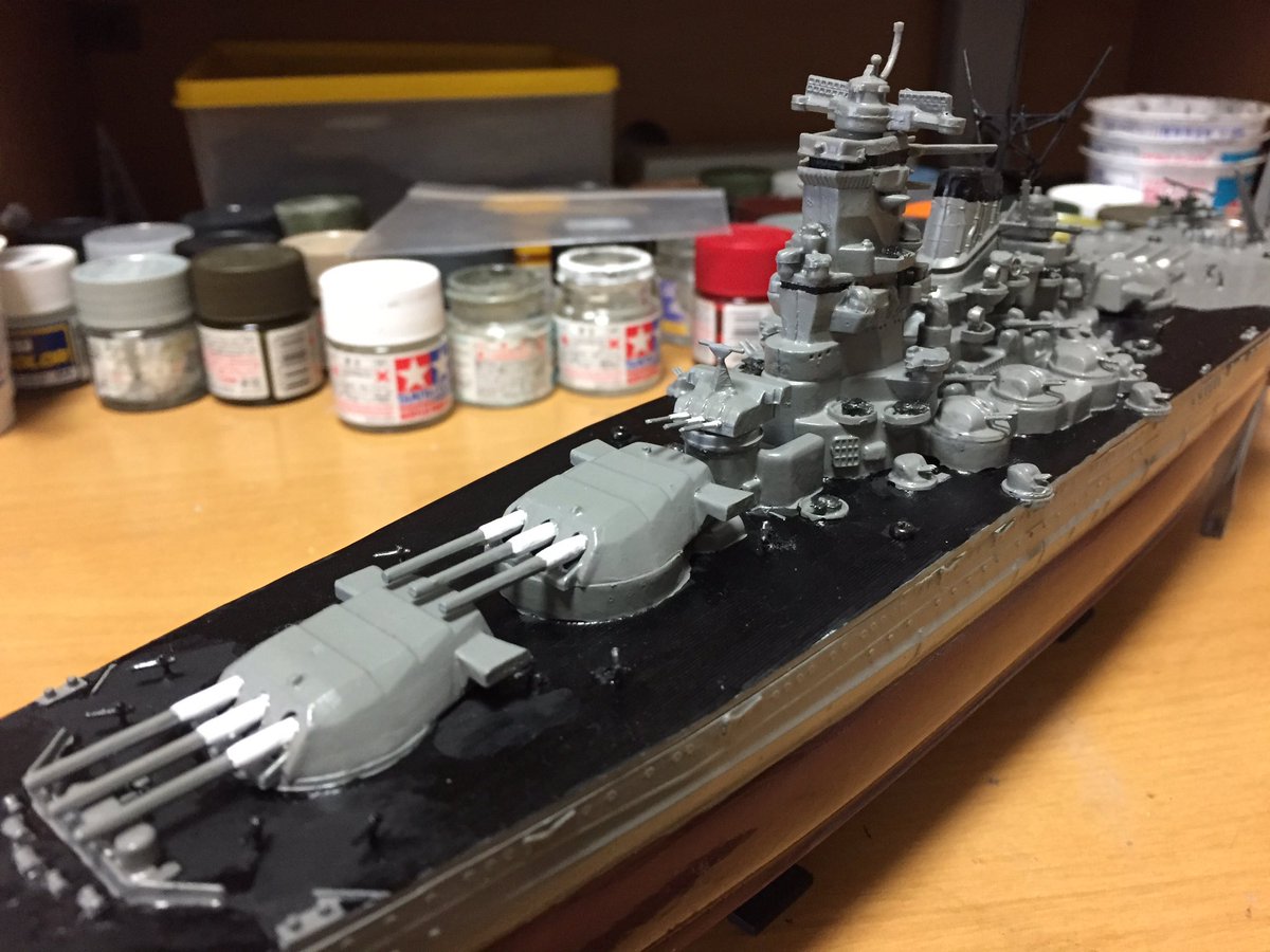 アリイ 1/600 戦艦武蔵が3年の時を経てついに完成しました。 元は