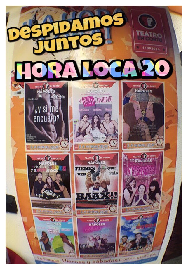 TeatroEnCorto's tweet photo. Se va #HoraLoca20 #EnCorto #NÁPOLES
⭐️ Últimas funciones hoy 23:00 y 23:30⭐️
Yosemite #40 @LaNapolesCdMx https://t.co/SZO9fTbC5i