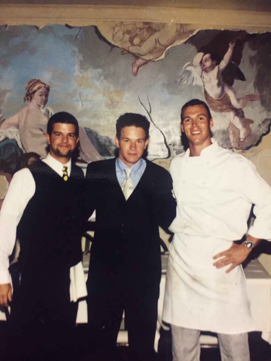 A much younger...and thinner version of myself back in the day. #ilgabbiano #MarkWahlberg