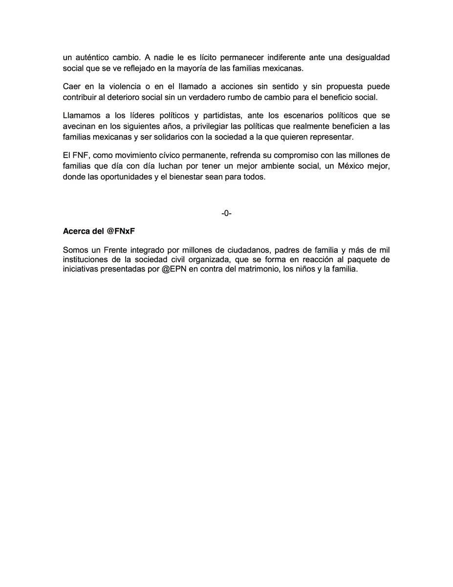 FNxFamilia's tweet photo. Comunicado de Prensa
Justicia para las familias que día a día se esfuerzan para superar las adversidades. #DefendemosLaFamilia https://t.co/KkY2KHWzbG