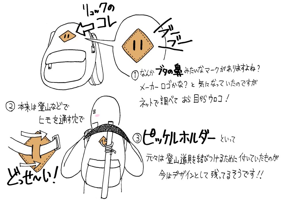 リュックによく付いているブタの鼻みたいなやつには実はちゃんとした用途があったらしい リュック界の神みたいなメーカーロゴだと思ってた Togetter リュックによく付いているブタの鼻みたいなやつには実はちゃんとした用途があったらしい リュック界の神みたいなメーカーロゴだと思ってた Togetter