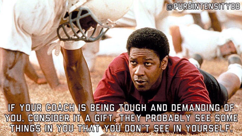 PureIntensityBB's tweet image. If your coach is being tough and demanding of you, consider it a gift. They probably see some things in you that you don't see in yourself.