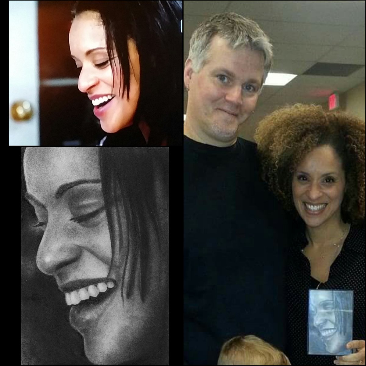 TV surfing, come across The Ladies Man and reminded of when I gave a drawing to @Karyn_Parsons, the first celeb to give me a thank you hug.