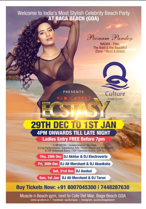 Anyone in Goa..drop by ECSTASY on Baga beach tonight! I'll be there to enter new year in the best possible