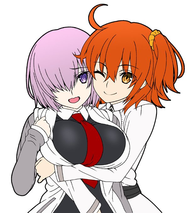 FGOアニメを楽しみにしつつマシュとぐだ子を描いてみたり～。    #FGO 