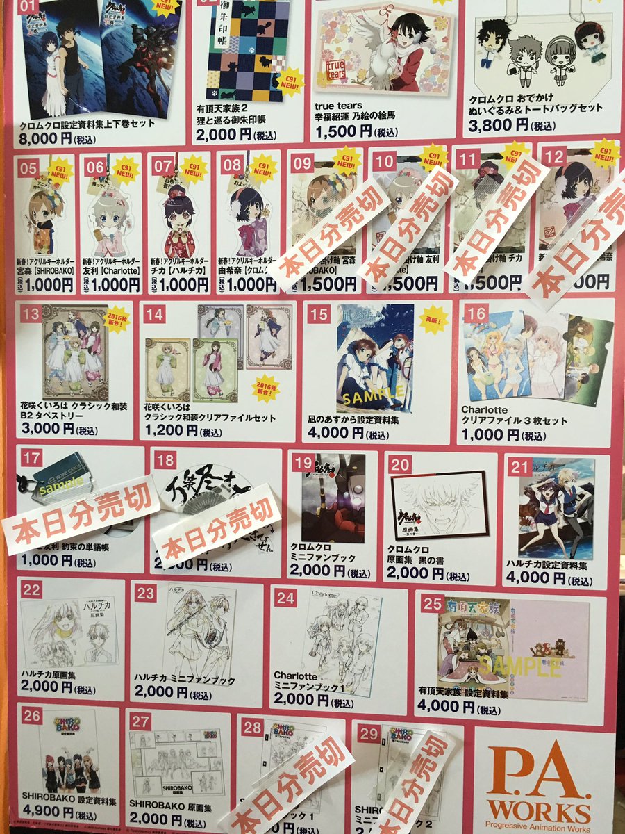 PA works］Charlotte 単語帳