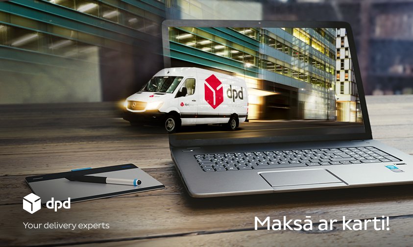 DPDLatvia's tweet photo. Ātri un vienkārši, maksā par saņemto sūtījumu ar karti. Atceries – mēs jau esam ceļā pie tevis. https://t.co/vXcNMnImNV