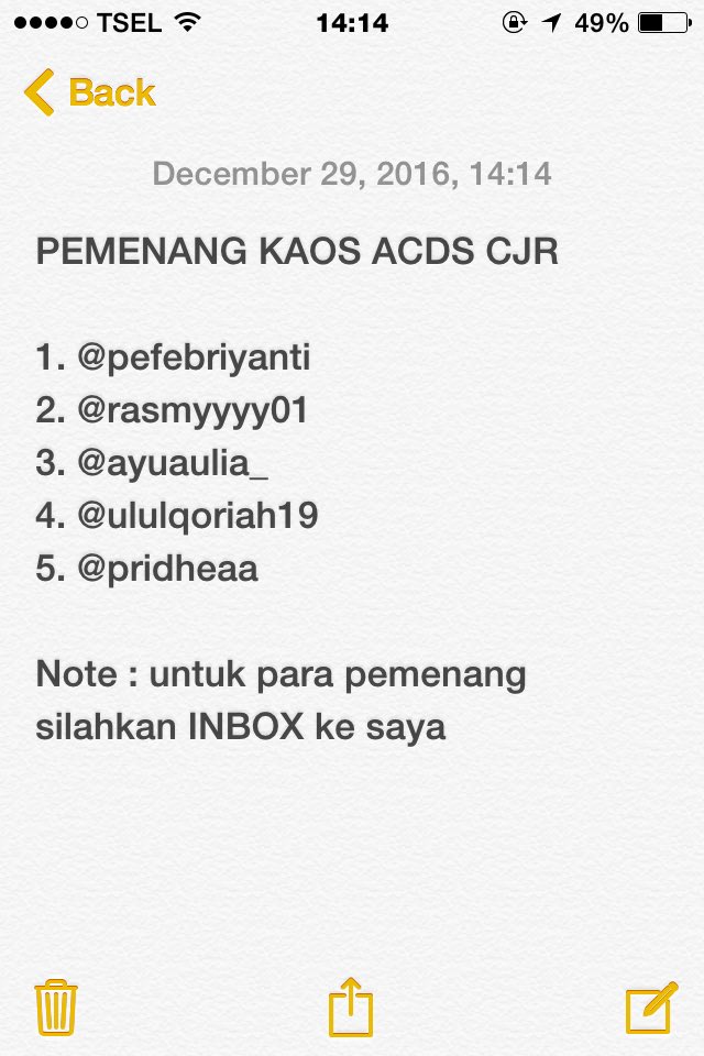 Selamat untuk para pemenang,,