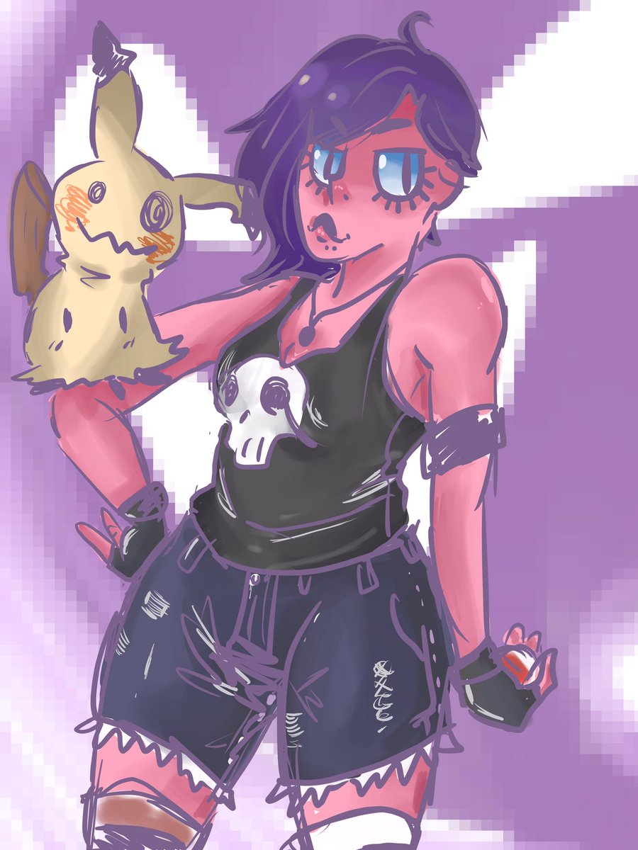 Pkmntrainerrasi's tweet photo. So that WIP i posted finished quicker than I thought hahaha....how art #pokemon #ghosttrainer #mimikyu #ipadpro https://t.co/hYbK4uctkv