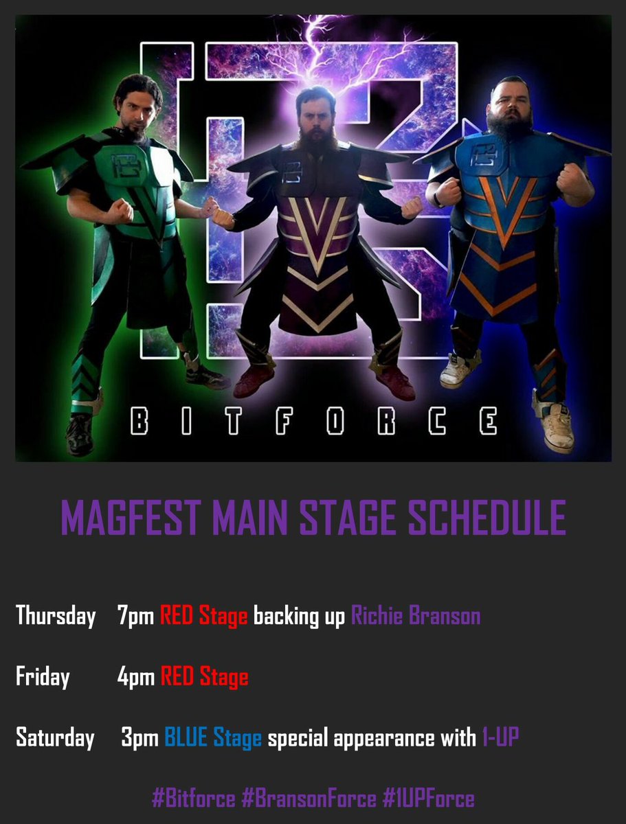 bitforceband's tweet image. Get you some! The quest to MAGFest is near!! 
#bitforce #bitforceband #richiebranson #bransonforce #1UP #1UPforce #magfest #supermagfest