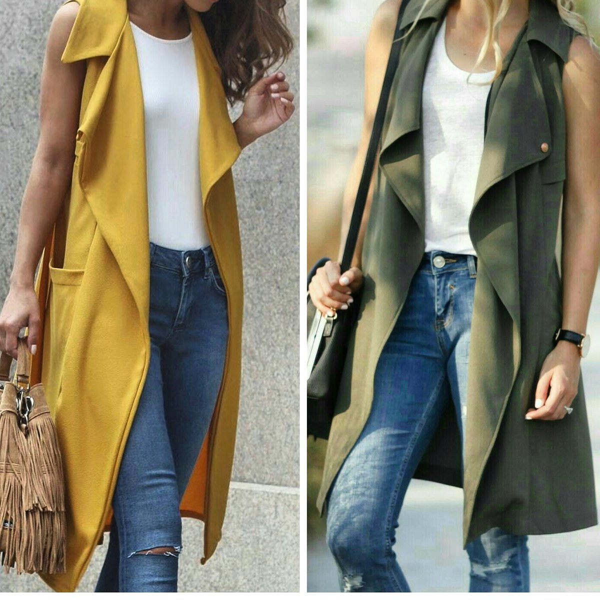 👇👇👇Maxi chalecos y en colores cuasi otoñales mira como suman color y fuerza estos outfits básicos este verano 🤔
AS.-