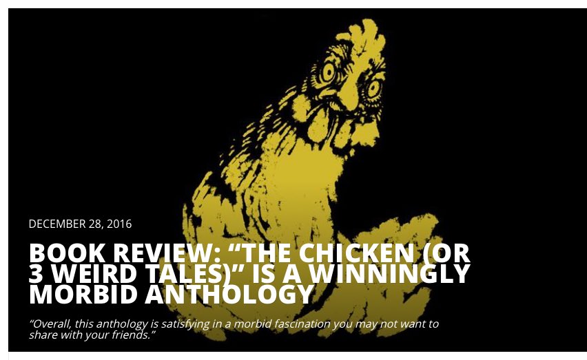 Hildred_Rex's tweet photo. Another good #review for Hildred's anthology from @IrishFilmCritic
#chicken #poultry #HildredRex https://t.co/sIcvrmfZW1