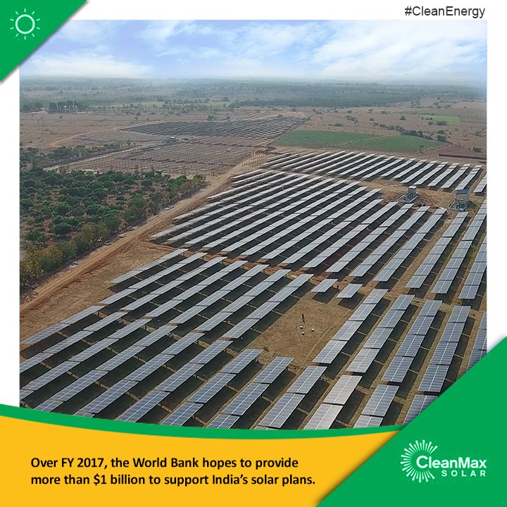 CleanMax_Ofc's tweet image. From installing solar panels to setting up massive solar parks. The WBG is moving to help India to scale up solar energy. #FutureWithSolar