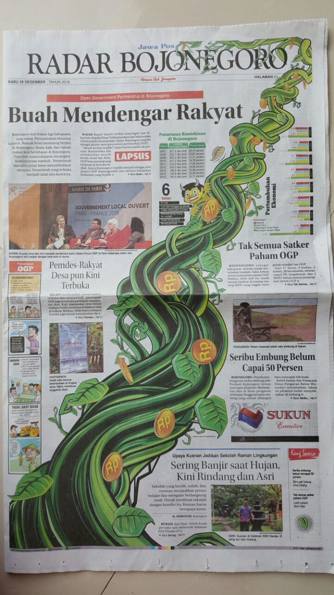 <a href="/Kab_Bojonegoro/">Bojonegoro</a> merupakan salah satu daerah yg memanfaatkan LAPOR! sebagai kanal pengaduan warga, demi kemajuan daerah mereka #AyoLAPOR!