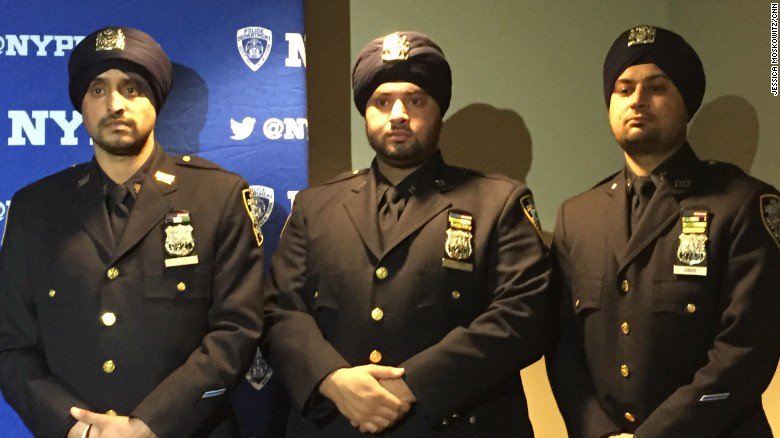 cnnbrk's tweet photo. NYPD will allow officers to wear full turbans and grow longer beards, with a religious exemption. https://t.co/G7mkt8shn1 https://t.co/3fyZNl2jc2