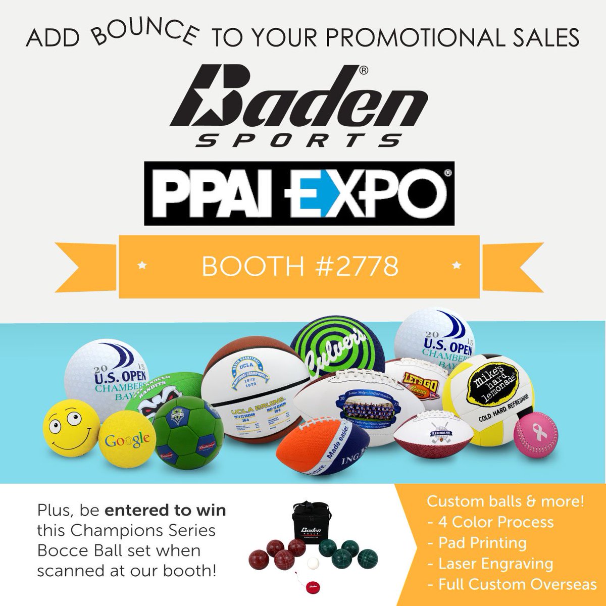 Add bounce to your promotional sales - Visit our Booth (2778) at the #PPAIExpo!
 #sportpromos